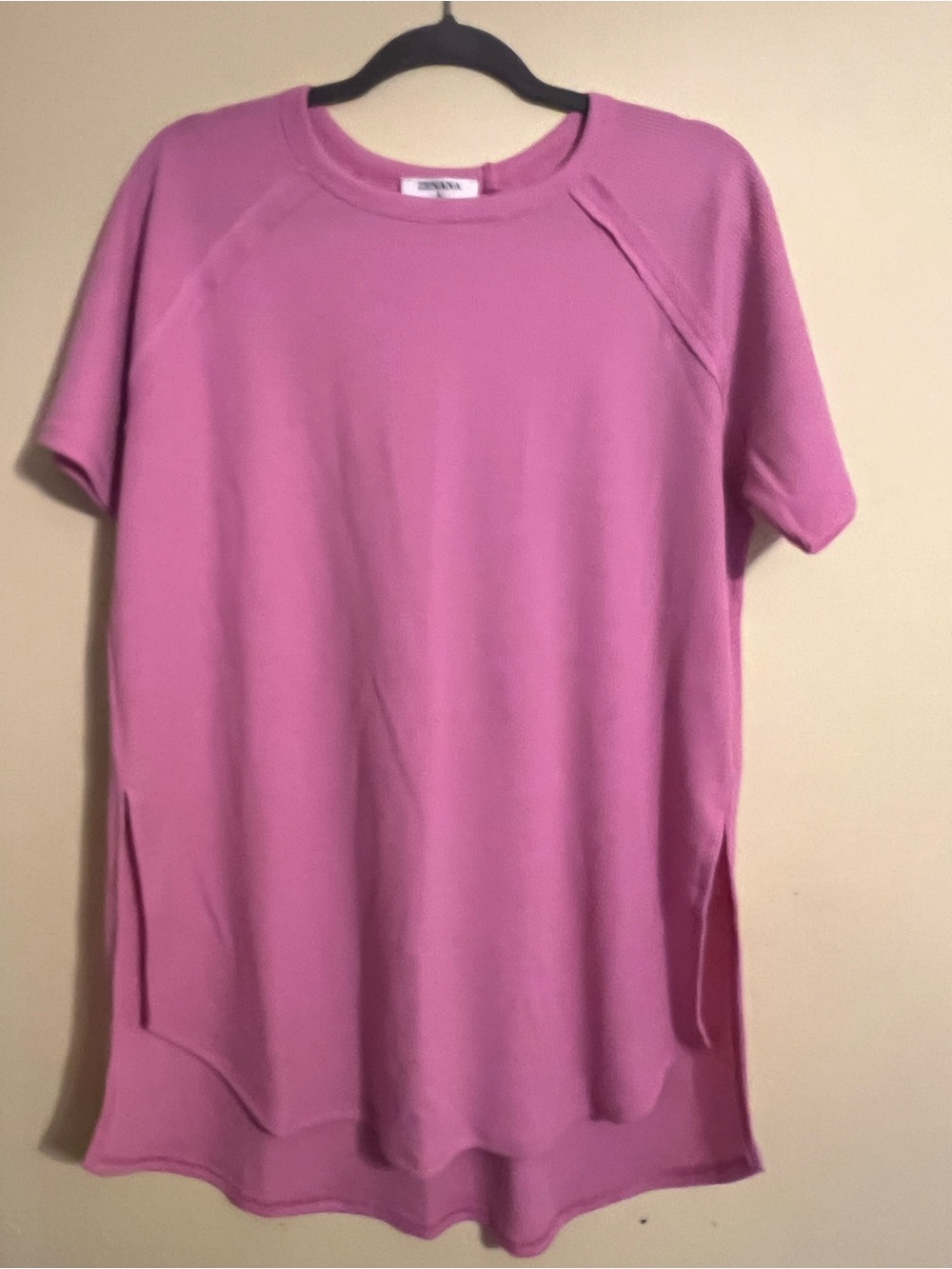 Zenana Outfitters Pink Short-Sleeve Tunic Top